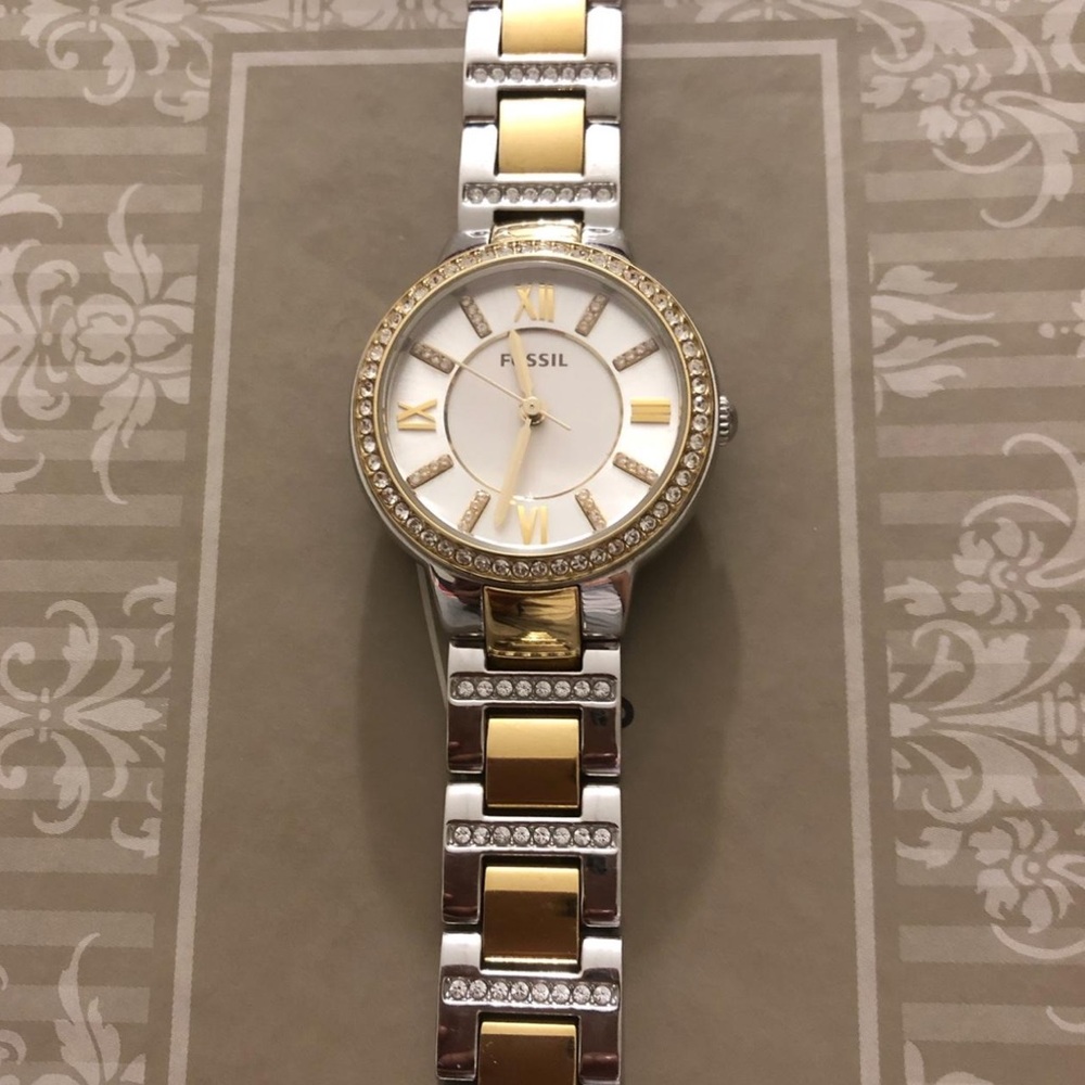Fossil Women's Watch with NEW BATTERY, Scarlette Stainless Steel
